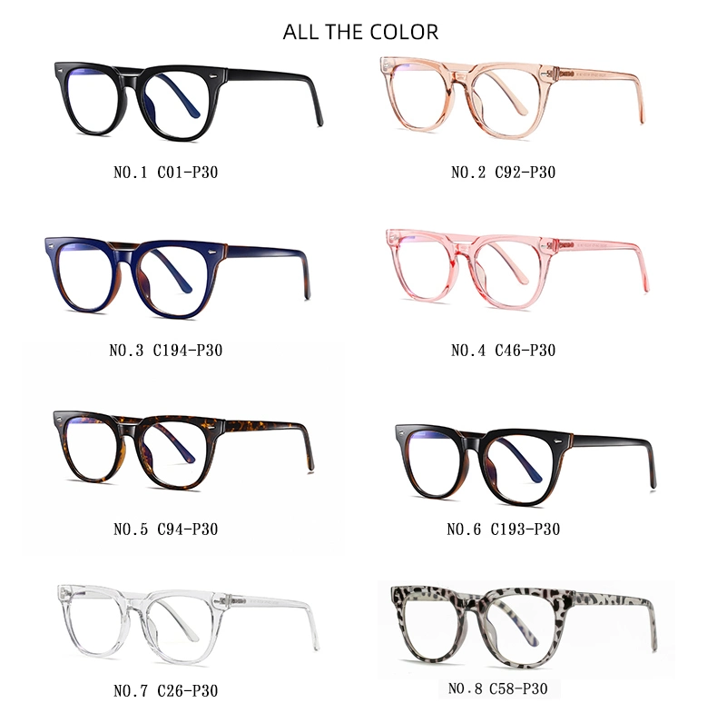 2023 High Quality Optical Eyeglasses New Arrivals Beautiful Latest Designer Adults Eyewear Square Tr90 Frames CE Clear Lenses Computer Anti Blue Light Glasses