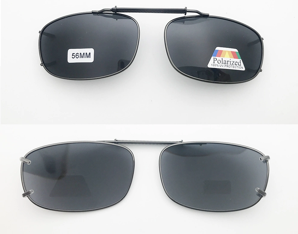 2024 Unisex Custom Logo Mirror Lens Round Clip on Sunglass