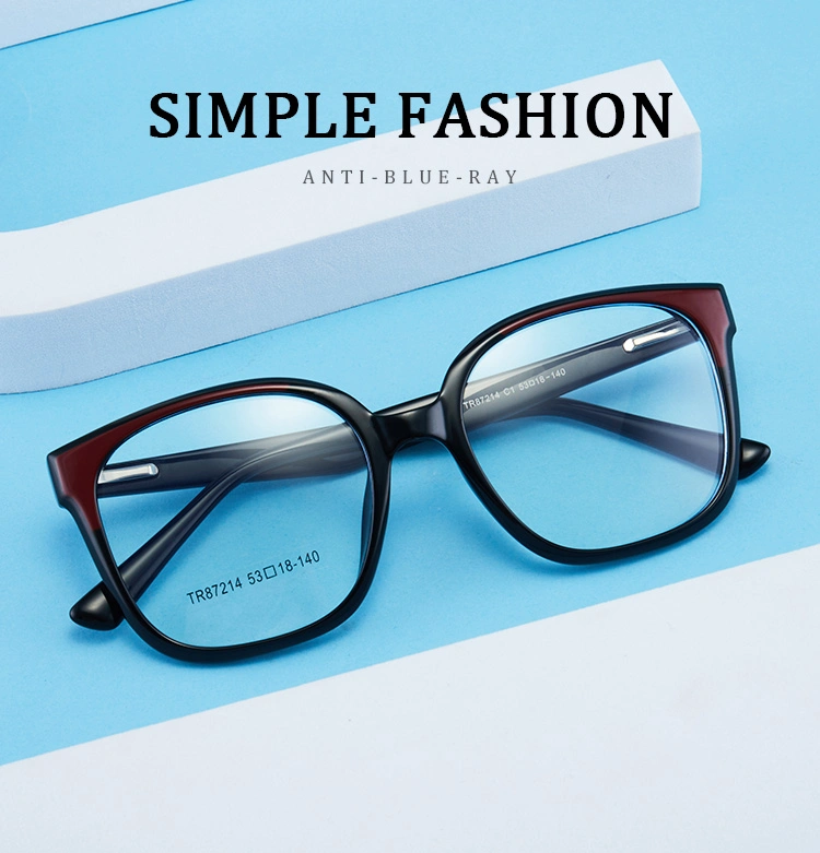 Tr87214 Classic Design Unisex Model Anti Blue Light Photochromic Glasses Metal Frame Eyeglasses with Free Package