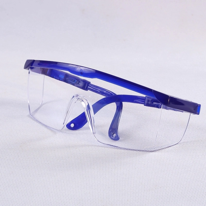 Anti-Fog Clear Lens Blue Black Frame Removable Foam Gasket Strap Industrial Welding Safety Google Glasses