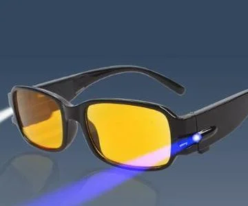 LED Light Reading Glasses Night Vision Care Presbyopic Eyeglasses Clear