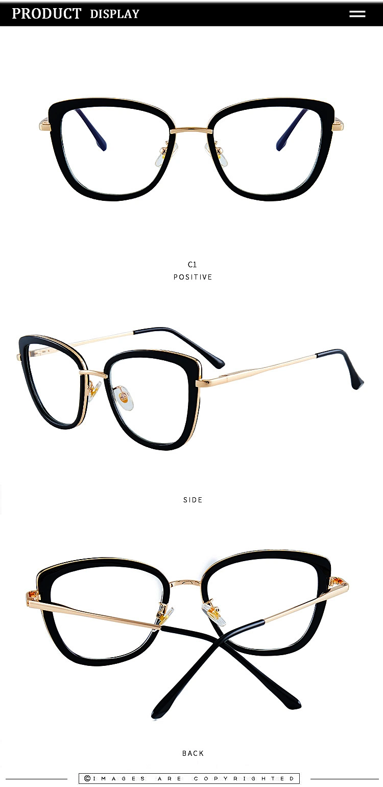 Fashionable Clear Tr90 Frame Glasses Anti Blue Light Blocking Lenses Optical Eye Glasses