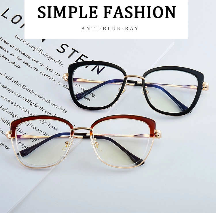 Fashionable Clear Tr90 Frame Glasses Anti Blue Light Blocking Lenses Optical Eye Glasses