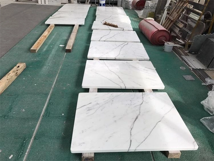 Wholesale /Customized Round /Sqaure Design Natural Staturio White Marble Table Top