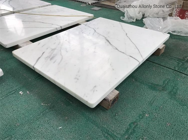 Wholesale /Customized Round /Sqaure Design Natural Staturio White Marble Table Top