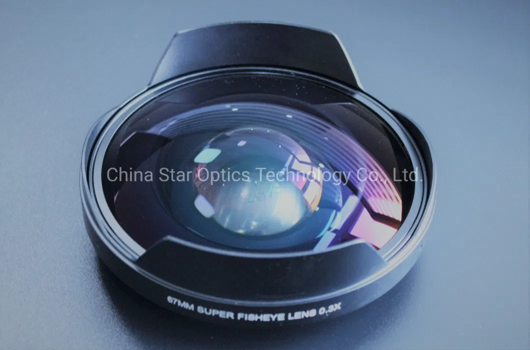 Optical Glass Fish Eye Lens Customized Camera Lens