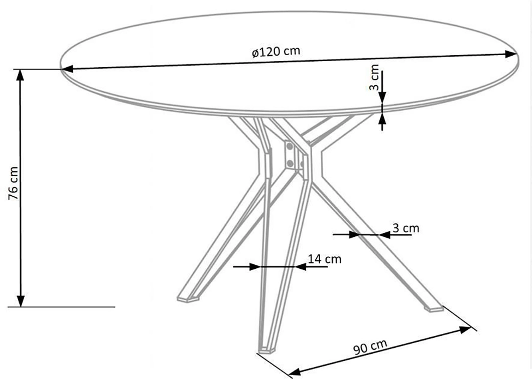 Dining Room Furniture Table and Chairs Glass Top Round Shape Cheap Design