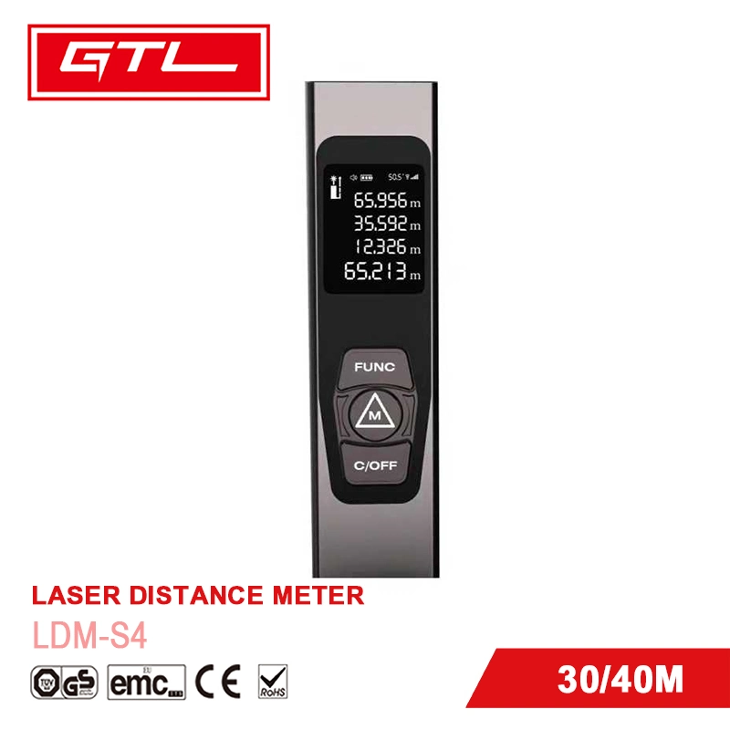 Meteran Digital Laser 30/40m High Accuracy Measure Tool of Utility Optical Lens for Construction (LDM-S4)
