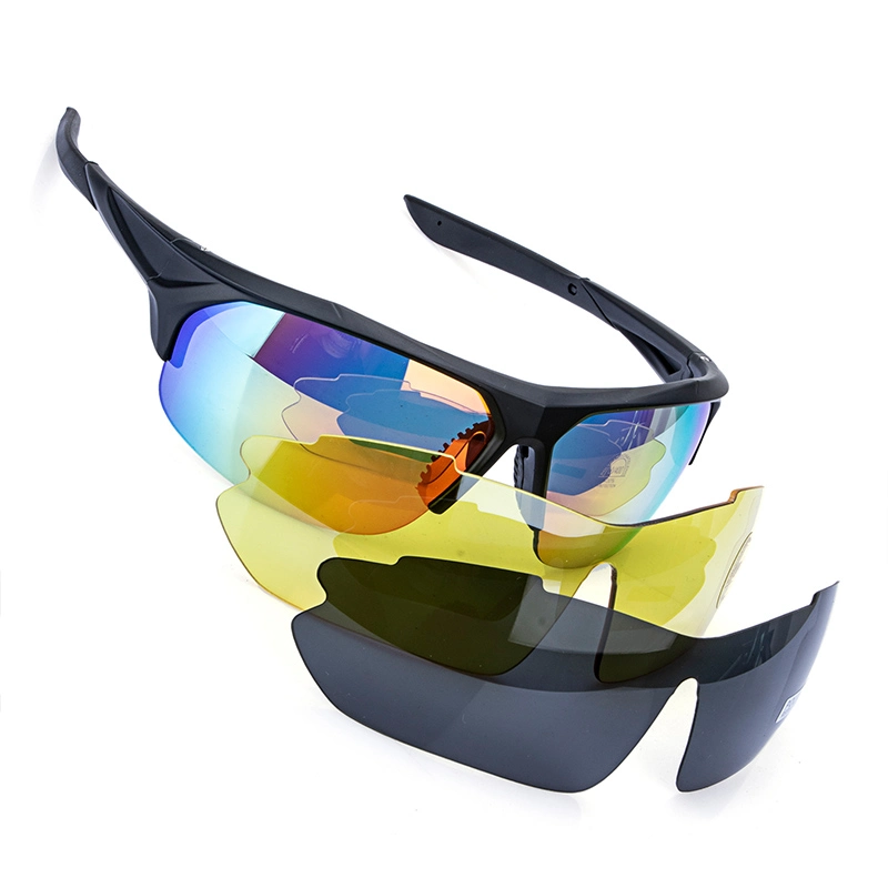 3 Lens Set Cheap Sports Half Frame Men High Quality Polarized Fishing Cycling Sun Glasses