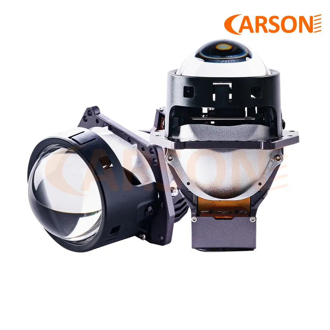 Carson CS9 Three Reflectors Super Bright Light LED Lens for Auto Headlights with Copper Fins and Intelligent Fan