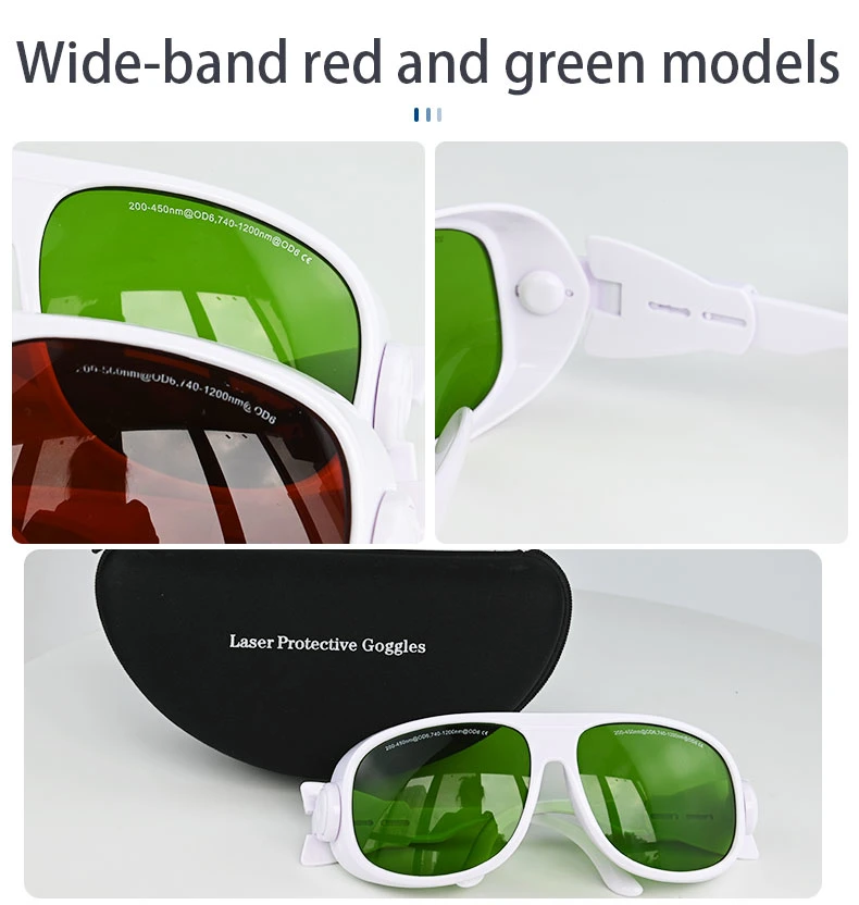 Laser Protective Glasses Safety Glasses Base Type Mirror Leg Colored Lenses