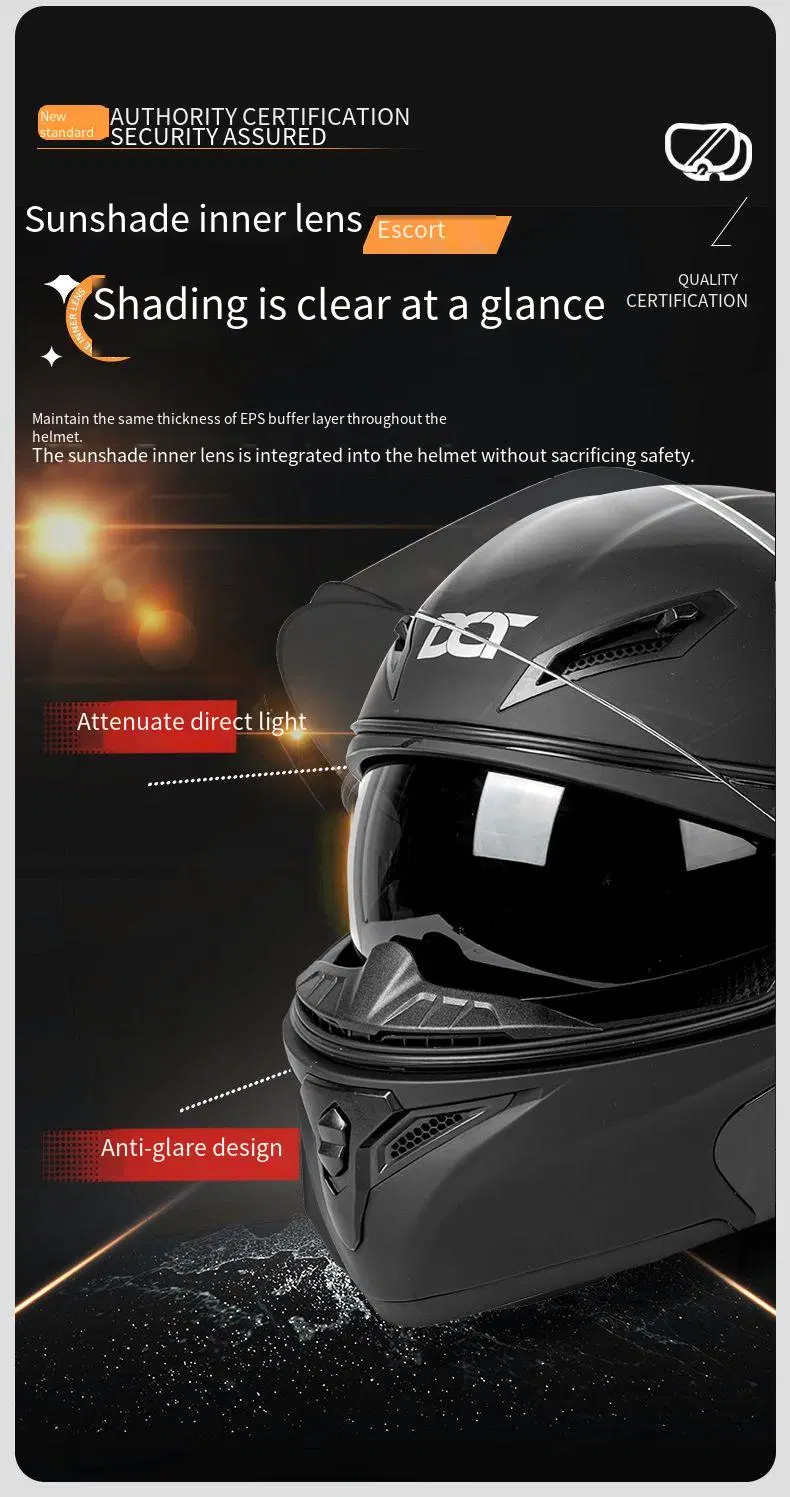 Manufacturers of Low-Cost ABS Flip Motorcycle Helmet Double Lens Motorcycle Helmet.