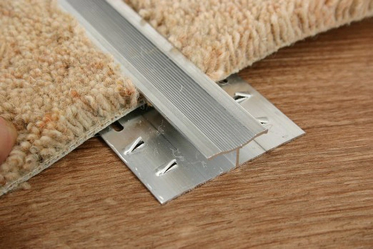 Aluminum Metel 2.3m Gold Carpet to Tile Door Transition Strips for Laminate Flooring Edge Trim