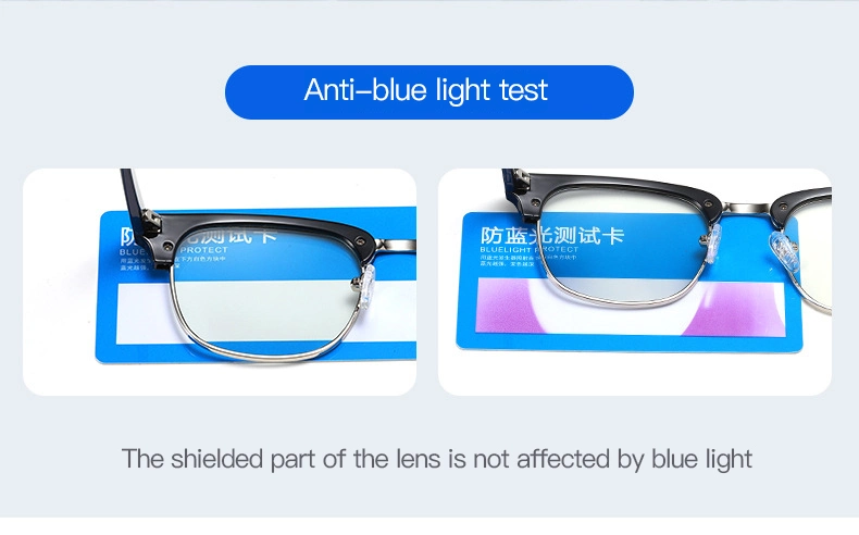 2023 Best Sale Hot Popular Color Change Frame Sunglasses Half Square Frame Changeable CE Lenses UV400 Anti Blue Light Blocking Glasses