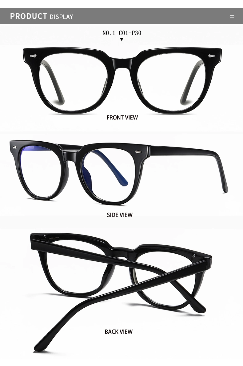 2023 High Quality Optical Eyeglasses New Arrivals Beautiful Latest Designer Adults Eyewear Square Tr90 Frames CE Clear Lenses Computer Anti Blue Light Glasses