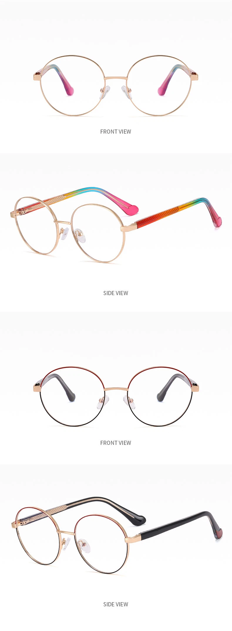 New Ultra Retro Round Frame Metal Eye Frame Eyewear Paired with Degree Myopia Men Unisex Women Cumputer Anti Blue Light Glasses