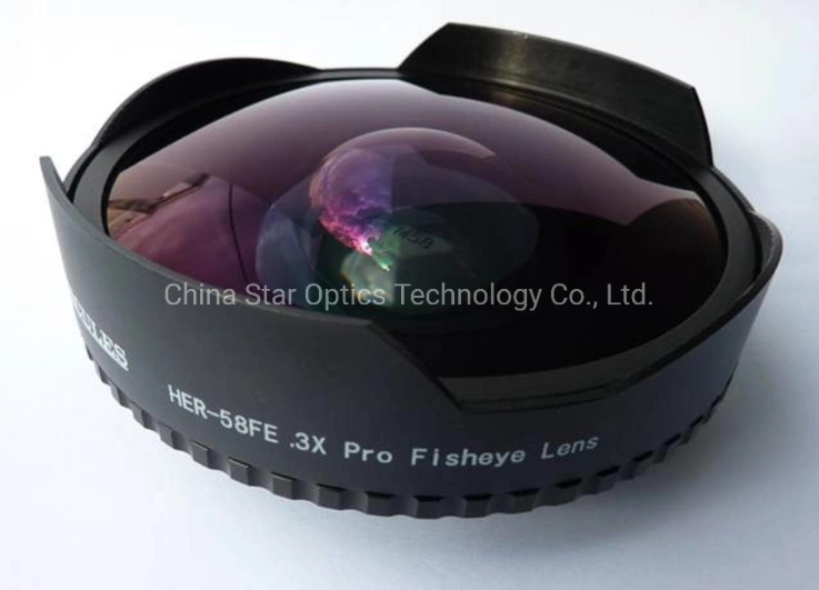 Optical Glass Fish Eye Lens Customized Camera Lens