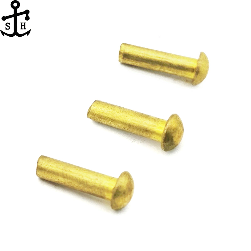 Customized High Strength Brass Pan Head Solid Rivet Made in China