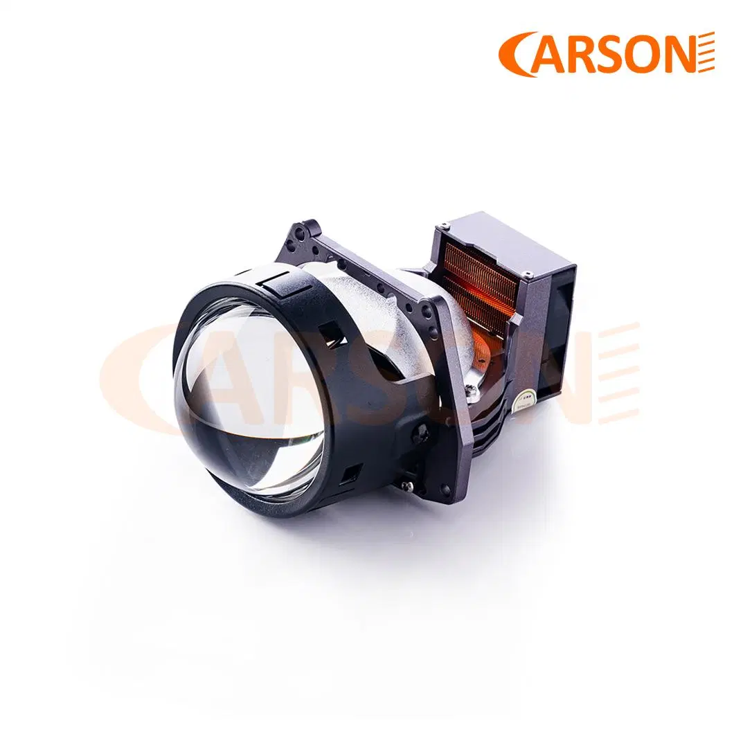 Carson CS9 Three Reflectors Super Bright Light LED Lens for Auto Headlights with Copper Fins and Intelligent Fan