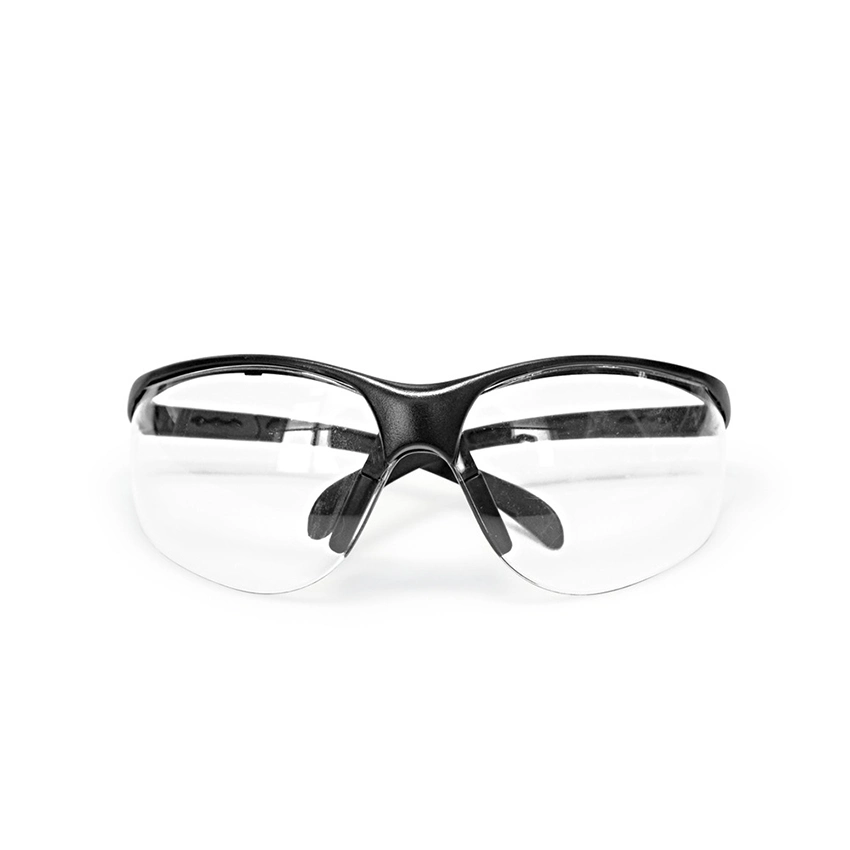 Clear Lens Black Half Rim Frame Anti-Shock Protective Eyewear PC Material Safety Work Cycling Goggles Glasses