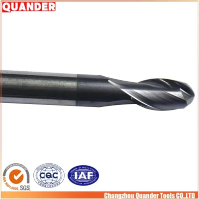 Center 4 Flute Tingsten Carbide Ball Nose End Mill with Altisin Coating