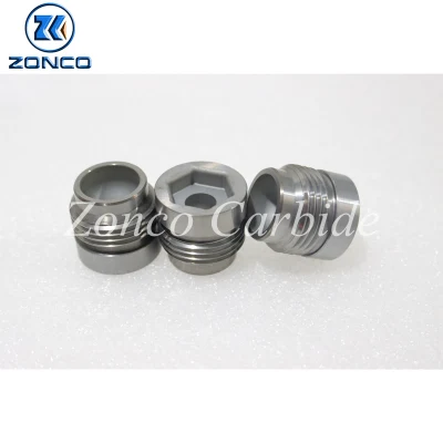 Tungsten Carbide Spare Parts High Wear Resistance Thread Nozzles for Downhole Tool