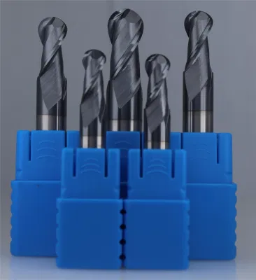 Mts HRC45 4/2 Flutes Ball Nose Carbide End Mill with Cutting Tool CNC Milling Cutter Drill Bits Machine Tool Tungsten Carbide