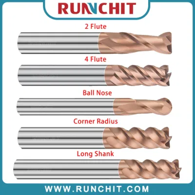 High Quality Customize Milling Cutter HRC70/65/55 Carbide Square End Mill 2/4 Flute Endmill Tungsten Carbide Cutting Tools for CNC Milling Machine Tools