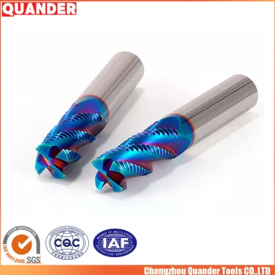Quander Tools CNC Router End Mills China Spherical Milling Cutter Manufacturers 0.1 mm End Mill ODM Custom Solid Carbide Hard Metal 2/3/4 Flute Rough End Mill