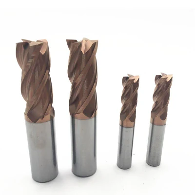 4 Flutes Square End Mills Cutting Tool Tungsten Carbide