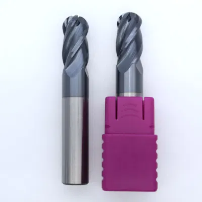 Mts HRC45 4/2 Flutes Ball Nose Carbide End Mill with Cutting Tool CNC Milling Cutter Drill Bits Machine Tool Tungsten Carbide