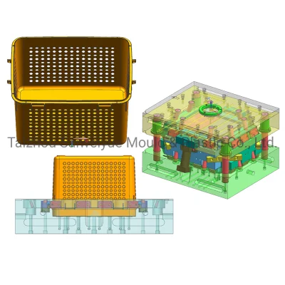 Polypropylene Basket Moulding Kitchen Utensils Plastic Container Box Mold Baskets Injection Mould