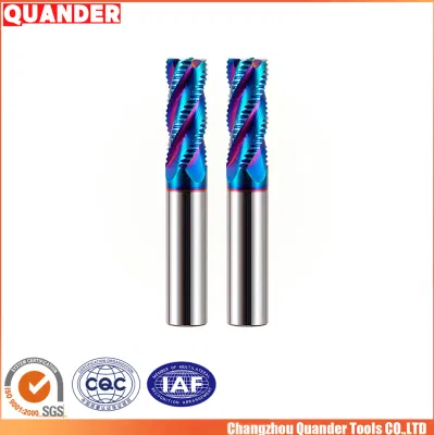 Quander Tools CNC Router End Mills China Spherical Milling Cutter Manufacturers 0.1 mm End Mill ODM Custom Solid Carbide Hard Metal 2/3/4 Flute Rough End Mill
