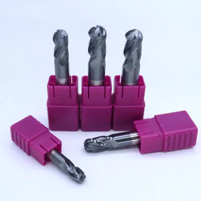 Mts HRC45 4/2 Flutes Ball Nose Carbide End Mill with Cutting Tool CNC Milling Cutter Drill Bits Machine Tool Tungsten Carbide