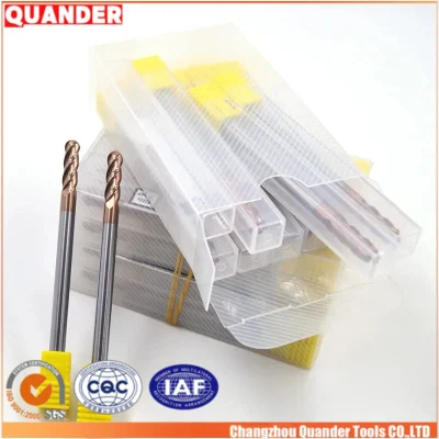 Center 4 Flute Tingsten Carbide Ball Nose End Mill with Altisin Coating