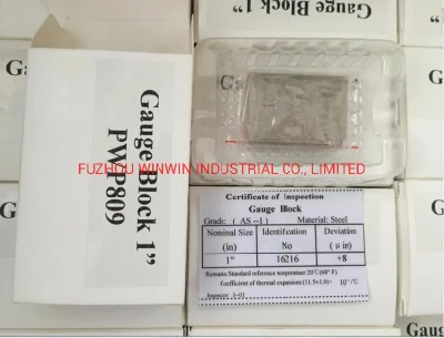 Tungsten Carbide Gage Block Gcr15 as-1 1inch Gauge Block (WW-GB01)