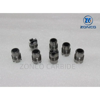 High Corrosion Resistance OEM Custom Tungsten Carbide Nozzles Wholesale Drauble Thread Cemented Nozzles