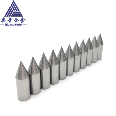 Dia8*25mm Wear-Resistant and Heat-Resistant Tungsten Cobalt Carbide Yl10.2 Point Punching Needle with 45 Degree Grinding