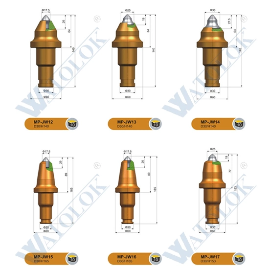 Radical Coal Mining Machine Cutter Picks Sample Customization