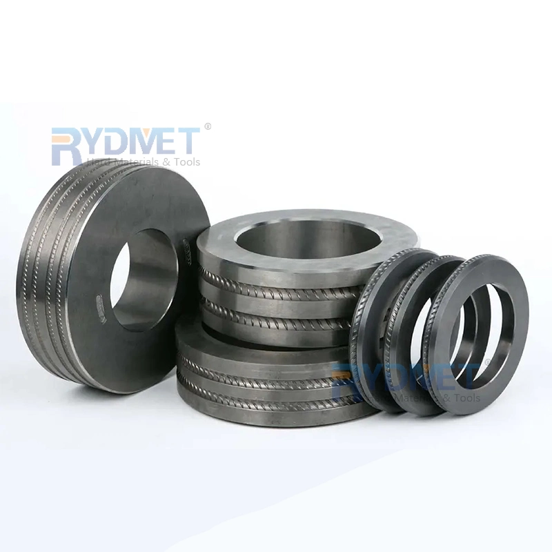 Rydmet 123X82X15mm Rt Durable Tungsten Carbide Rolls for Steel Mill Producing Ribbed Steel Wire