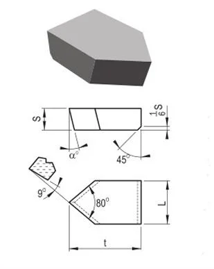 K20 C125 C122 Cemented Carbide P30 C120 C116 C110 Lathe Tools Yg6z Tip Tungsten Carbide Brazed Tips Yg6 Carbide Tips