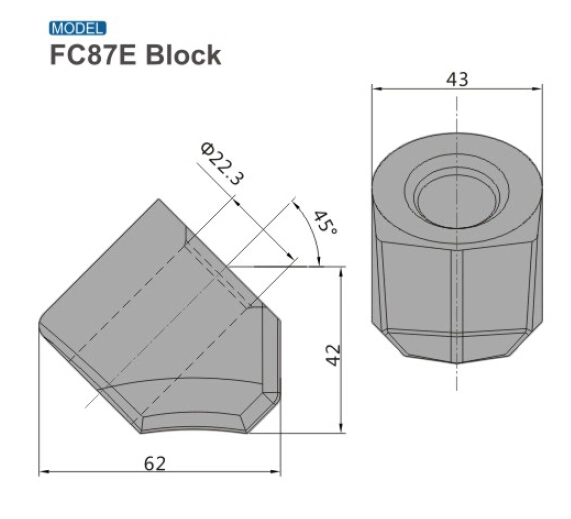 C87e Tungsten Carbide Foundation Drilling Block