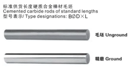 Tungsten Two Coolant Hole Rod Blank Drill Bar