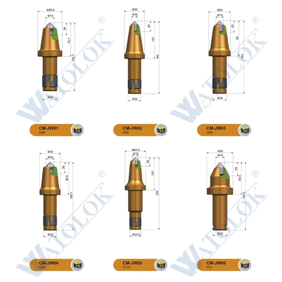 Radical Coal Mining Machine Cutter Picks Sample Customization