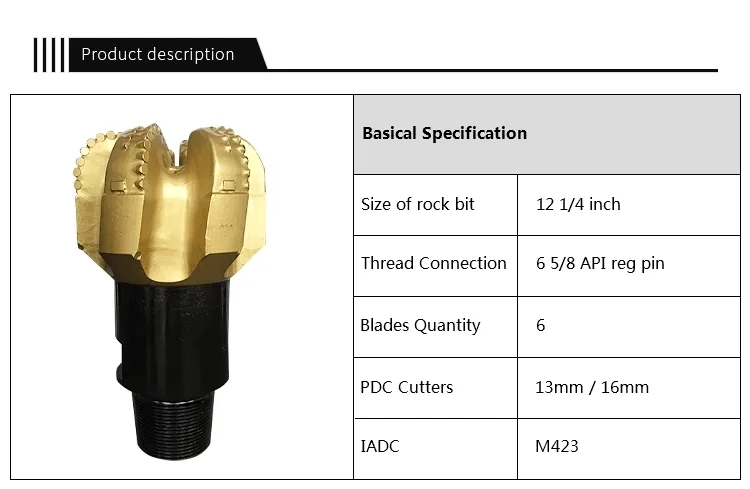 Matrix Body Tungsten Carbide Sintered PDC Bits Core Drilling Bits Oil Cutting Tools