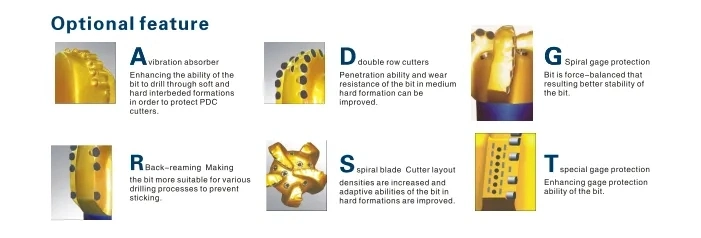 Matrix Body Tungsten Carbide Sintered PDC Bits Core Drilling Bits Oil Cutting Tools