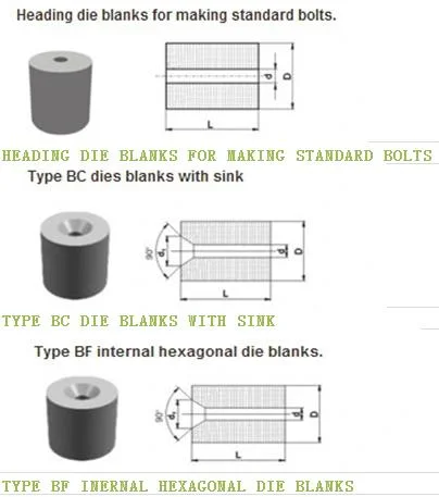 Tungsten Carbide Cold Heading Die Bolt Forming Dies Stamping Die