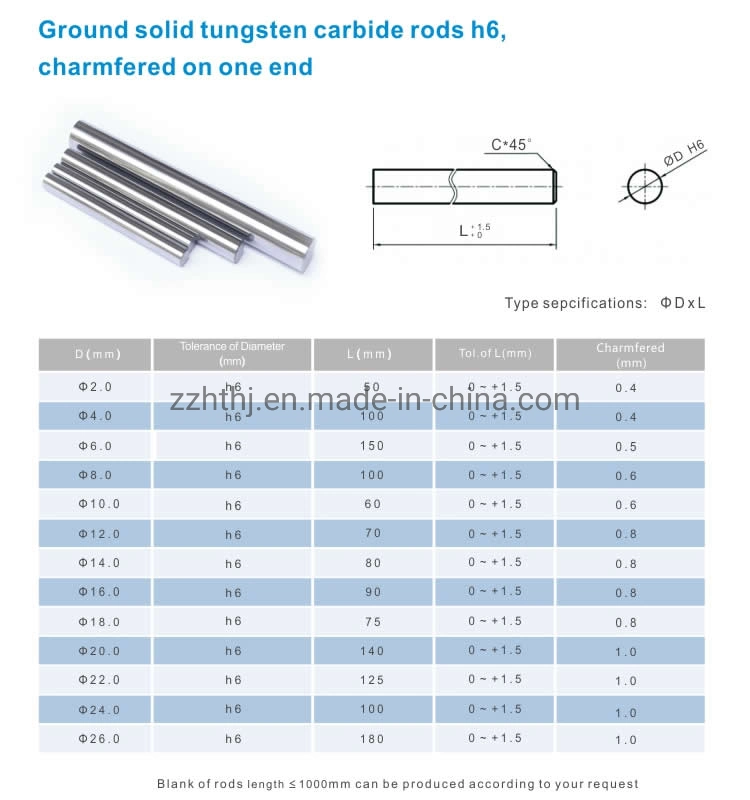 &Phi; 4*330 Tungsten Carbide Polised Rods