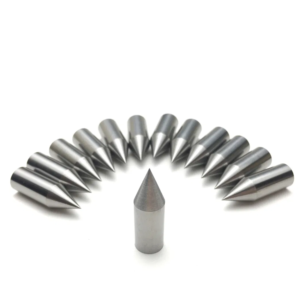 Dia8*25mm Wear-Resistant and Heat-Resistant Tungsten Cobalt Carbide Yl10.2 Point Punching Needle with 45 Degree Grinding