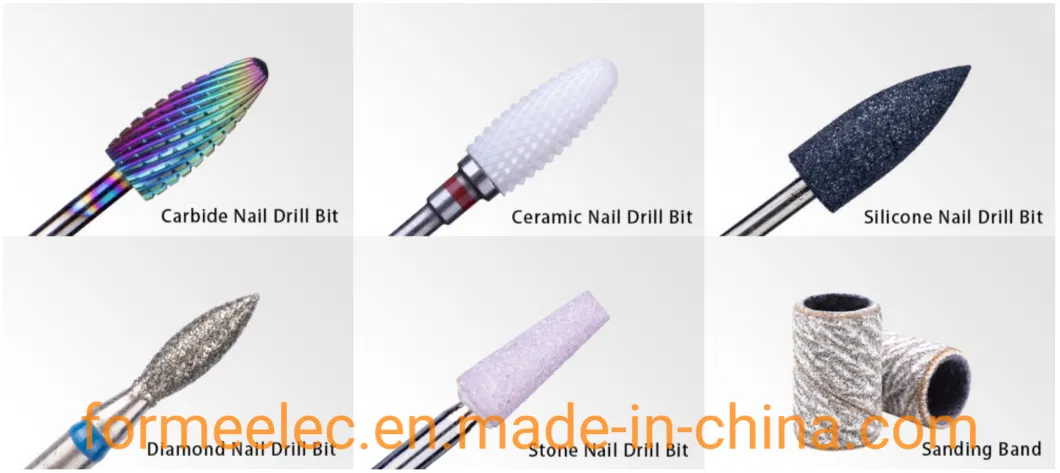 Manicure Salon Tungsten Steel Nail Drill Bit 5 in 1 Carbide Nail Polish Grinding Bits